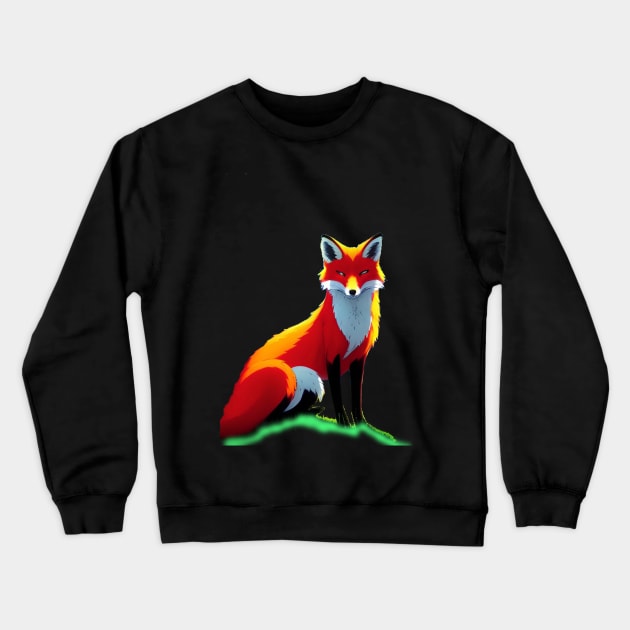 SERENE ELEGANT FOX LOOKING RIGHT Crewneck Sweatshirt by sailorsam1805